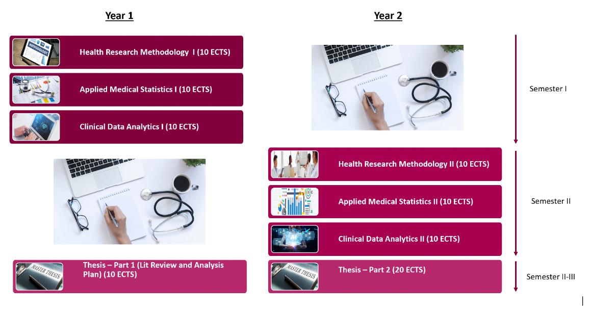 Term Overview for MSc Applied Clinical Data Analytics (part-time)