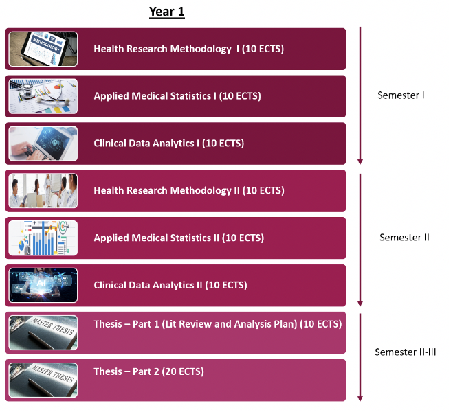 Term Overview for MSc Applied Clinical Data Analytics (Full-Time)