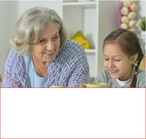 Grandmother and granddaughter