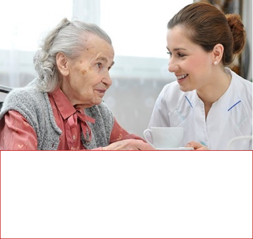 older person and nurse